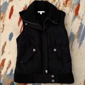 Down and Knit Black Vest